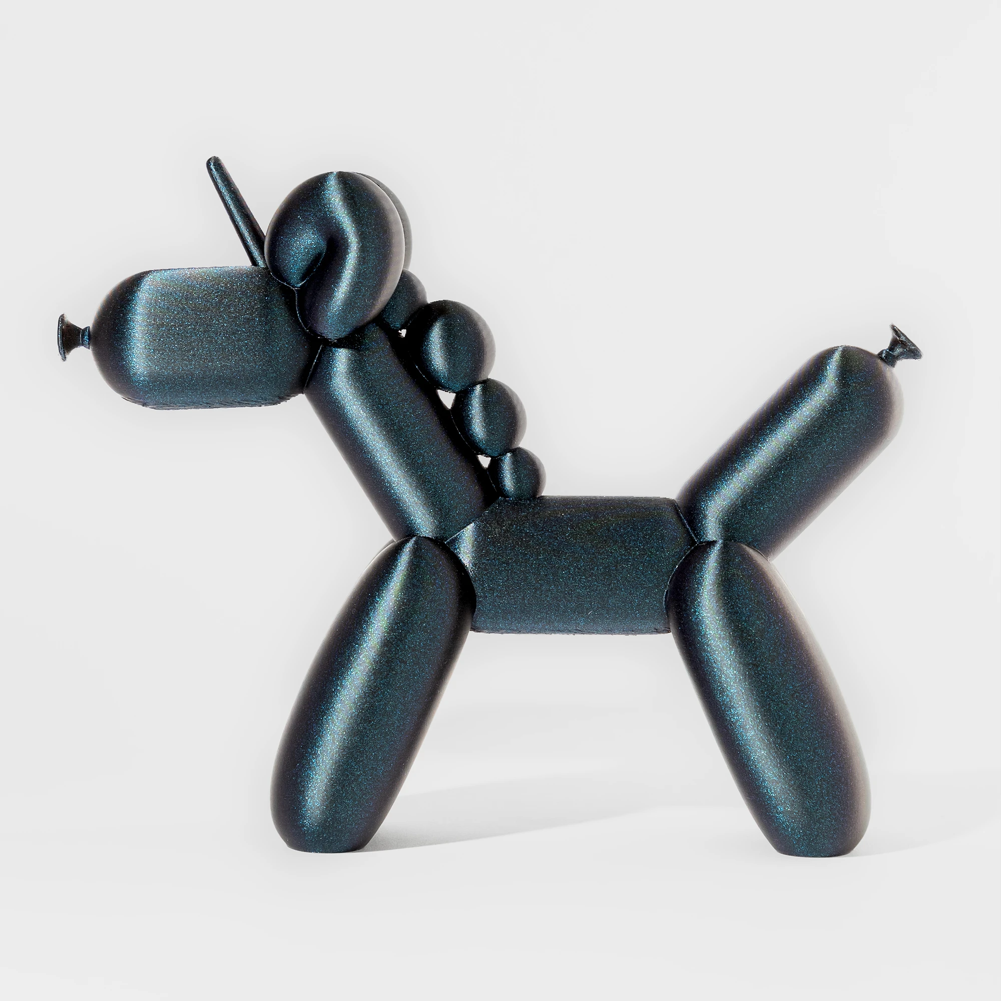 הדפסת תלת מימד של בלון בצורת חד קרן בצבע ירוק כהה מנצנץ