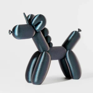 הדפסת תלת מימד של בלון בצורת חד קרן בצבע ירוק כהה מנצנץ