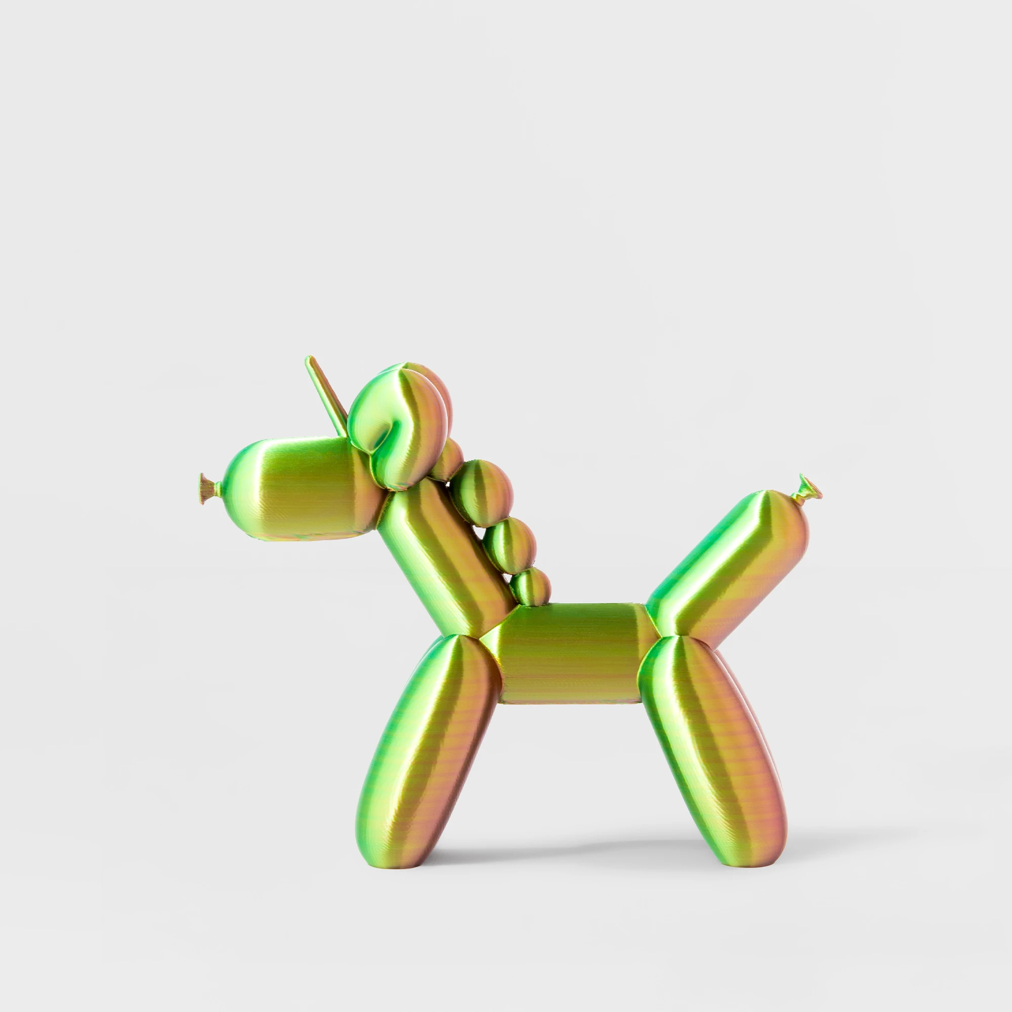 הדפסת תלת מימד של בלון בצורת חד קרן בגווני טריקולור