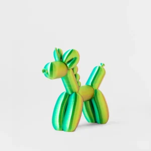 הדפסת תלת מימד של בלון בצורת חד קרן בגווני טריקולור