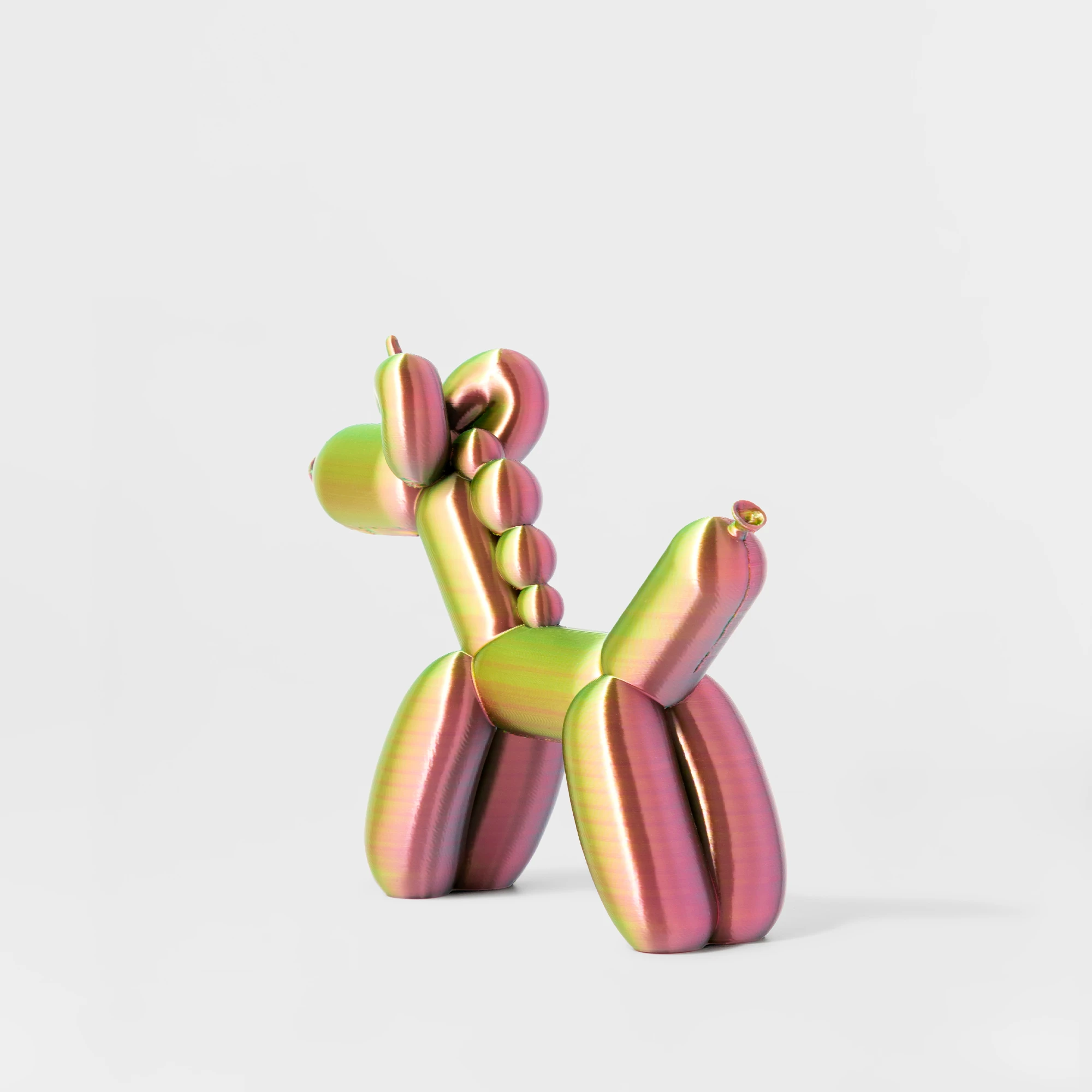 הדפסת תלת מימד של בלון בצורת חד קרן בגווני טריקולור