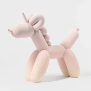 הדפסת תלת מימד של בלון בצורת חד קרן בגווני פסטל