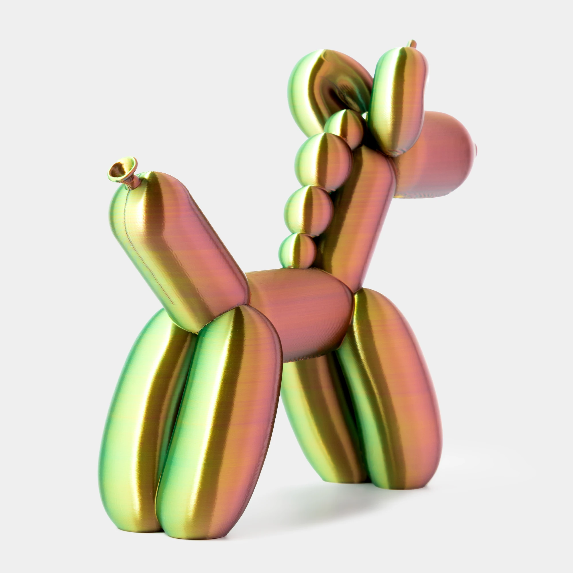 הדפסת תלת מימד של בלון בצורת חד קרן בגווני טריקולור