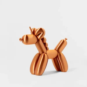 הדפסת תלת מימד של בלון בצורת חד קרן בצבע ברונזה