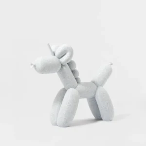 הדפסת תלת מימד של בלון בצורת חד קרן בצבע שיש אפור