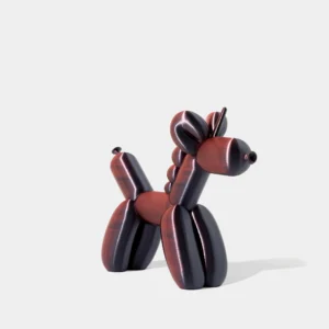 הדפסת תלת מימד של בלון בצורת חד קרן בצבע שחור-אדום