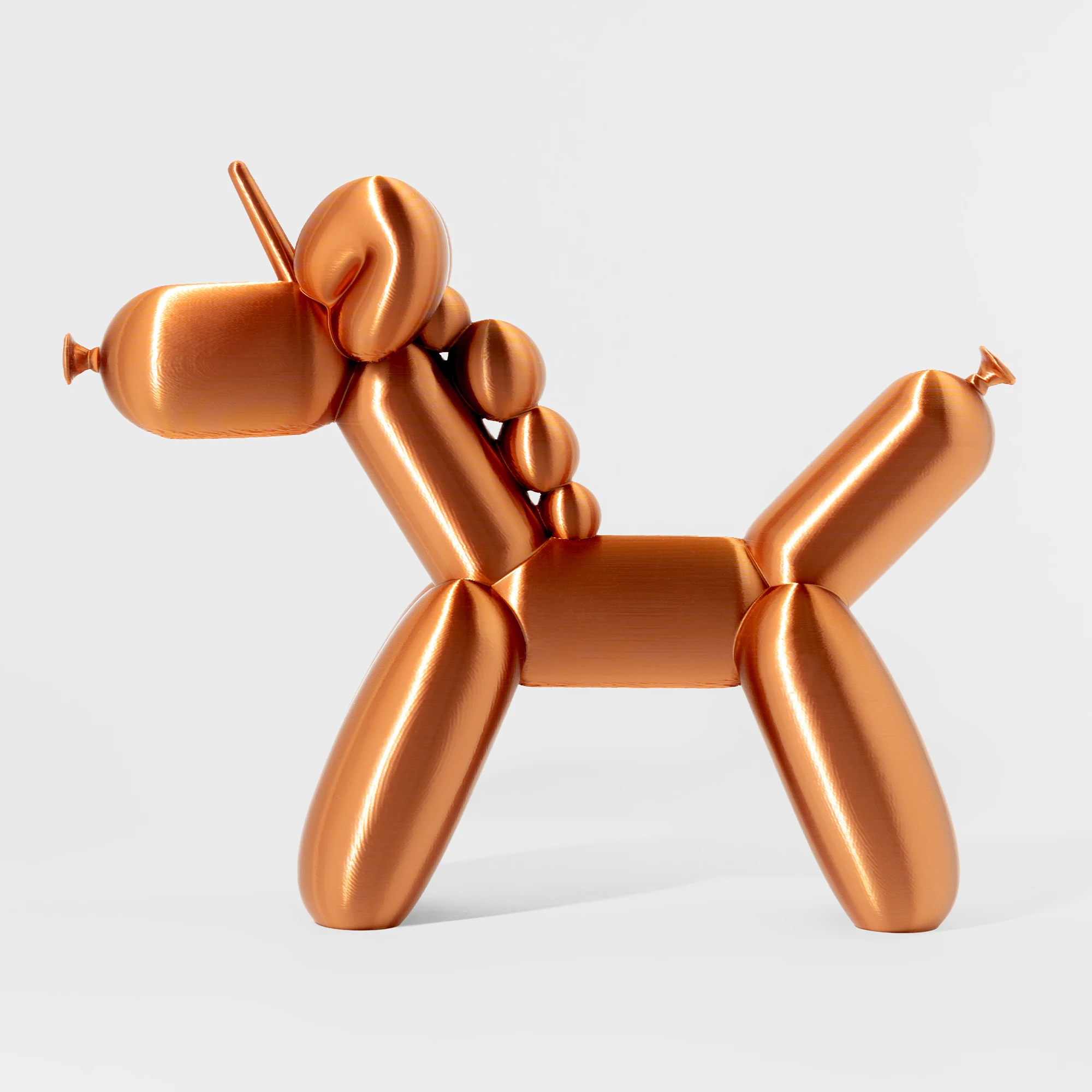 הדפסת תלת מימד של בלון בצורת חד קרן בצבע ברונזה