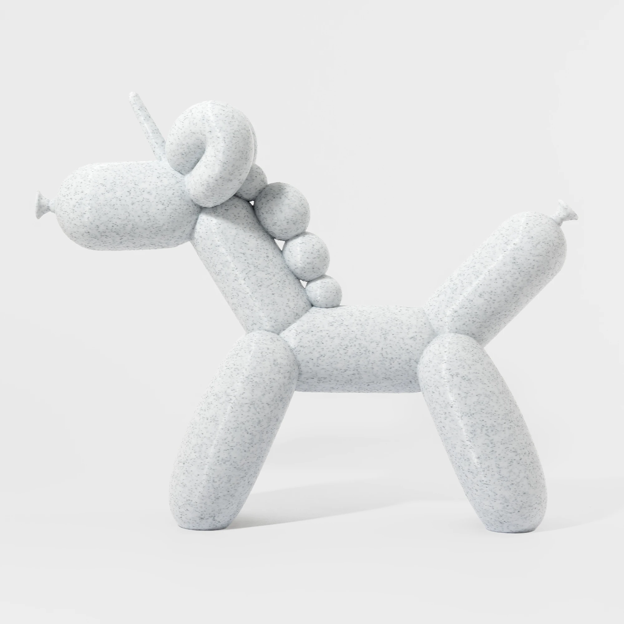 הדפסת תלת מימד של בלון בצורת חד קרן בצבע שיש אפור