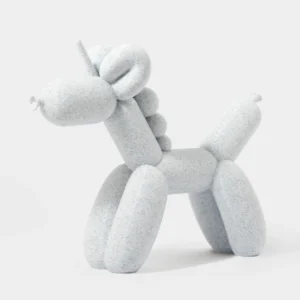 הדפסת תלת מימד של בלון בצורת חד קרן בצבע שיש אפור