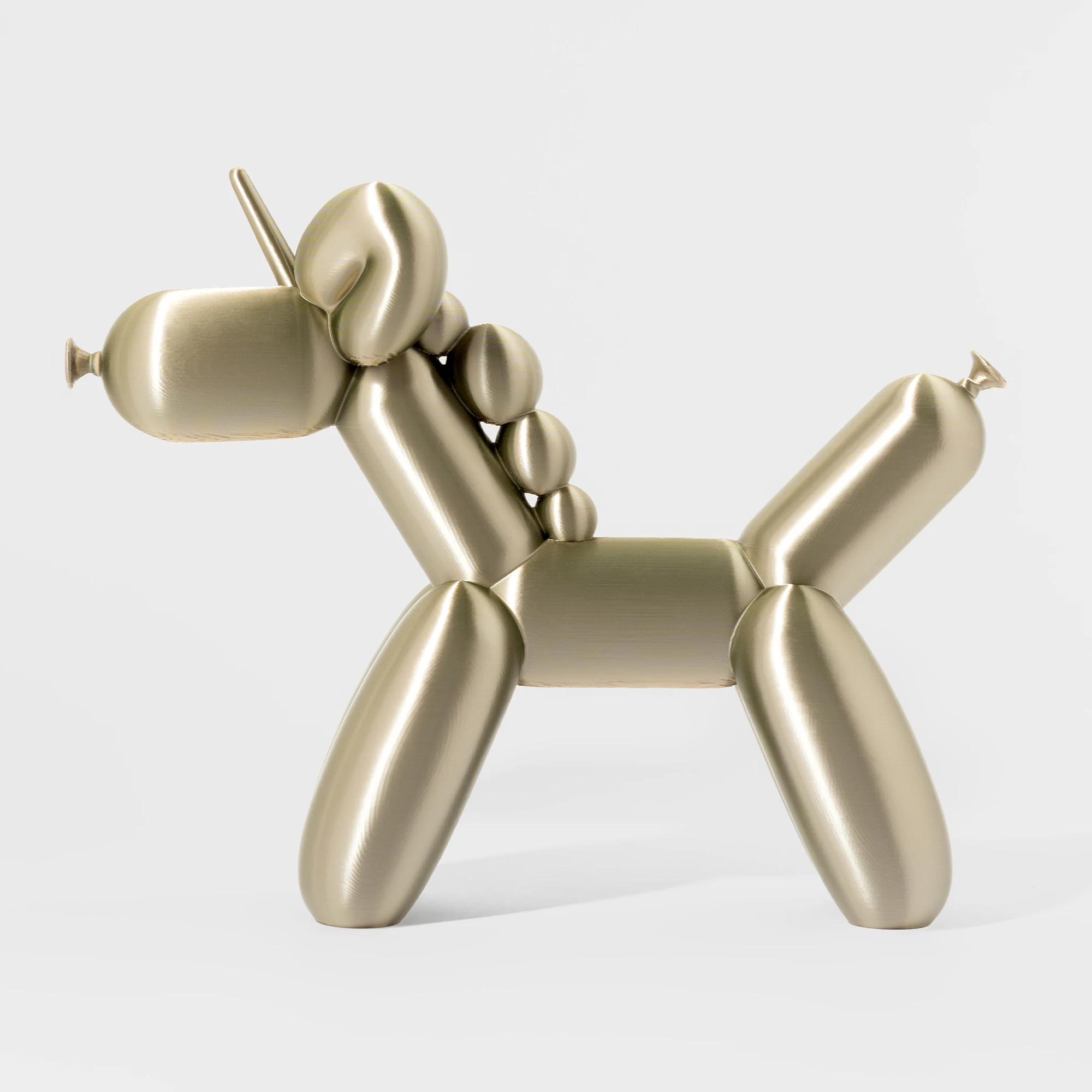 הדפסת תלת מימד של בלון בצורת חד קרן בצבע זהב