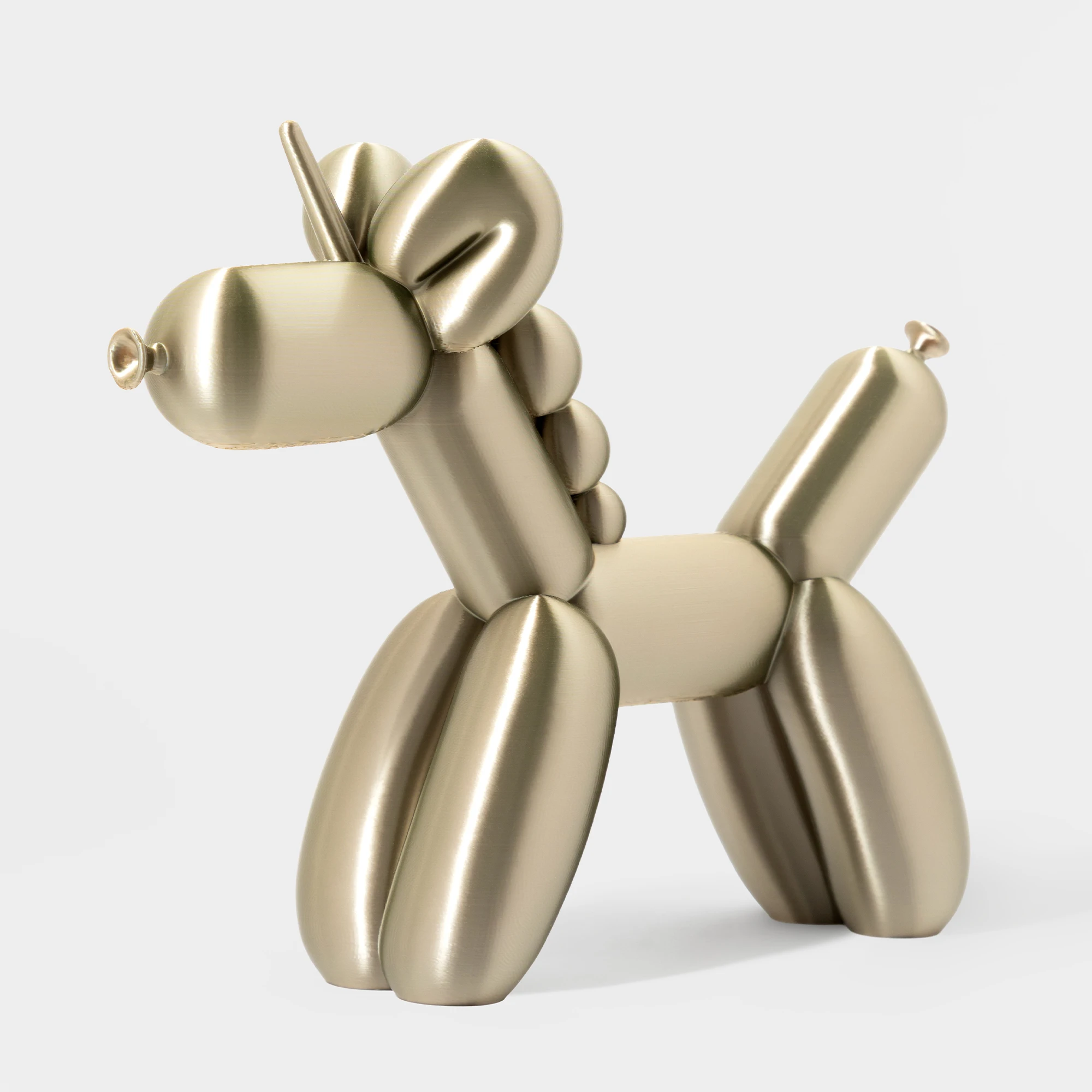 הדפסת תלת מימד של בלון בצורת חד קרן בצבע זהב