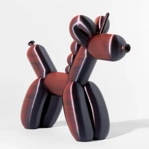 הדפסת תלת מימד של בלון בצורת חד קרן בצבע שחור-אדום