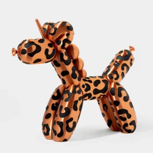 הדפסת תלת מימד של בלון בצורת חד קרן ברונזה מנומר