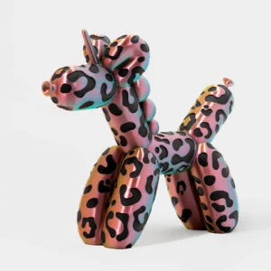 הדפסת תלת מימד של בלון בצורת חד קרן מחליף צבעים טריקולור מנומר