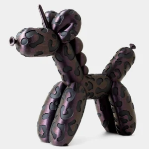 הדפסת תלת מימד של בלון בצורת חד קרן בצבע סגול גלקסיה מנצנץ מנומר