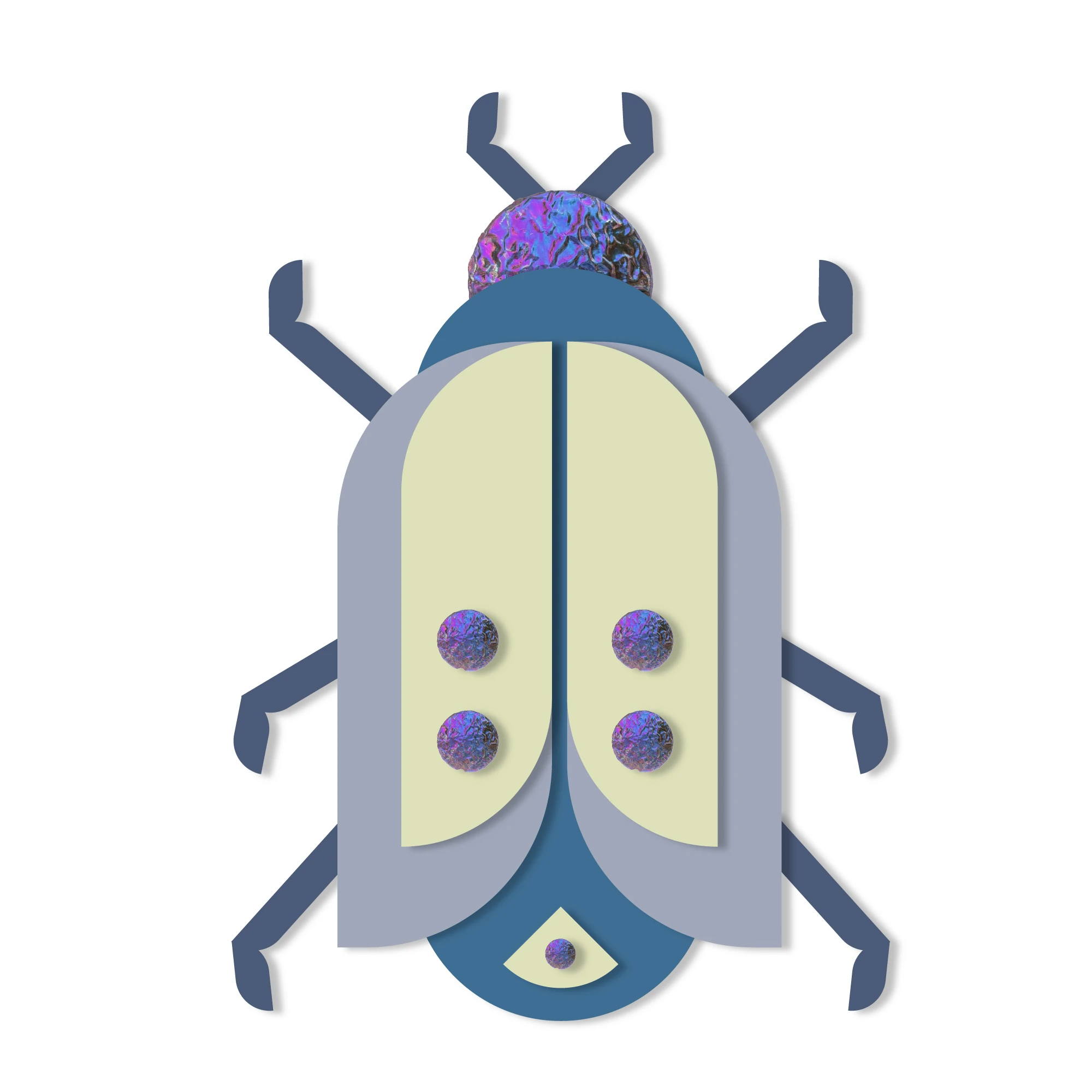 הדמיה של קישוט קיר בצורת חרק