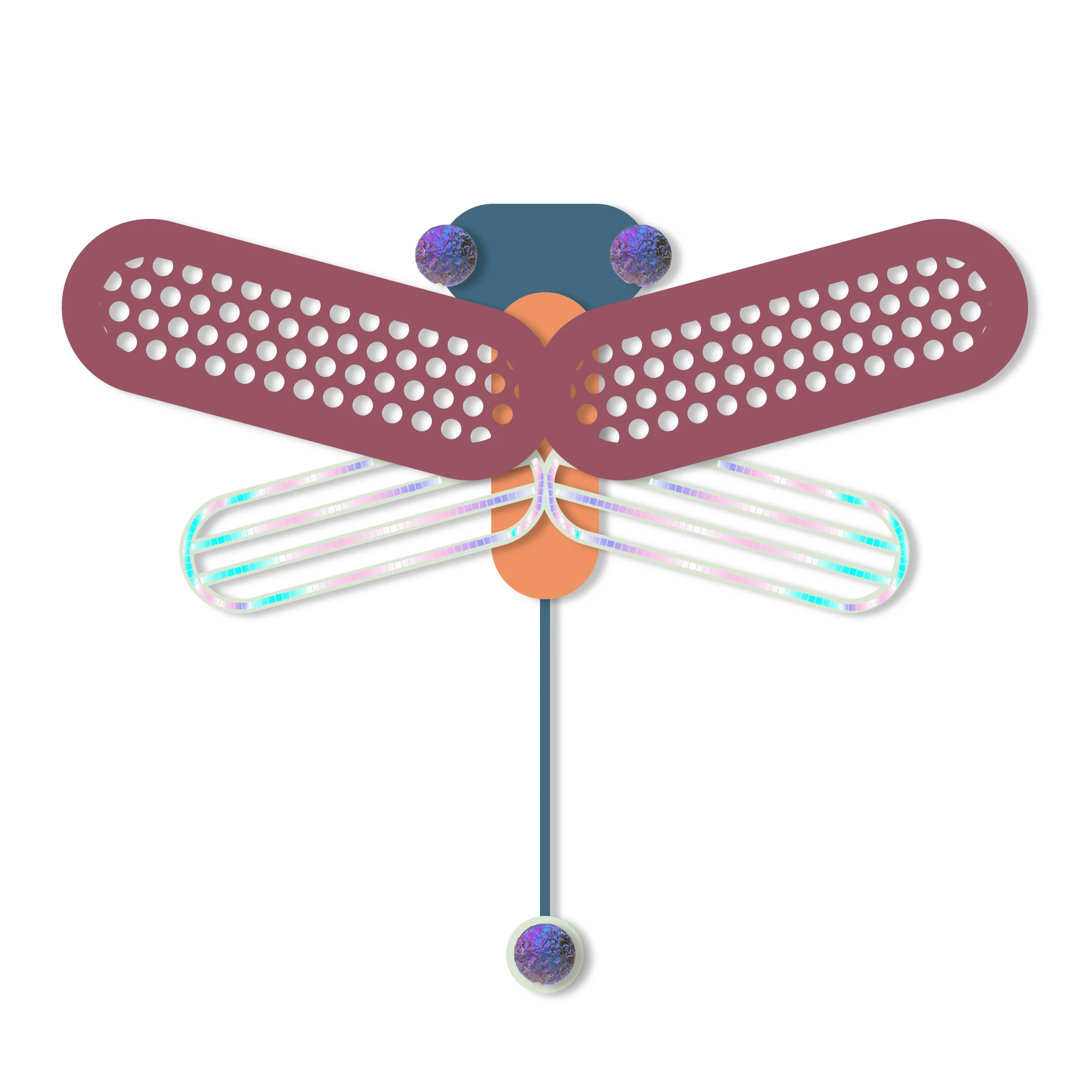 הדמיה של קישוט קיר בצורת שפירית