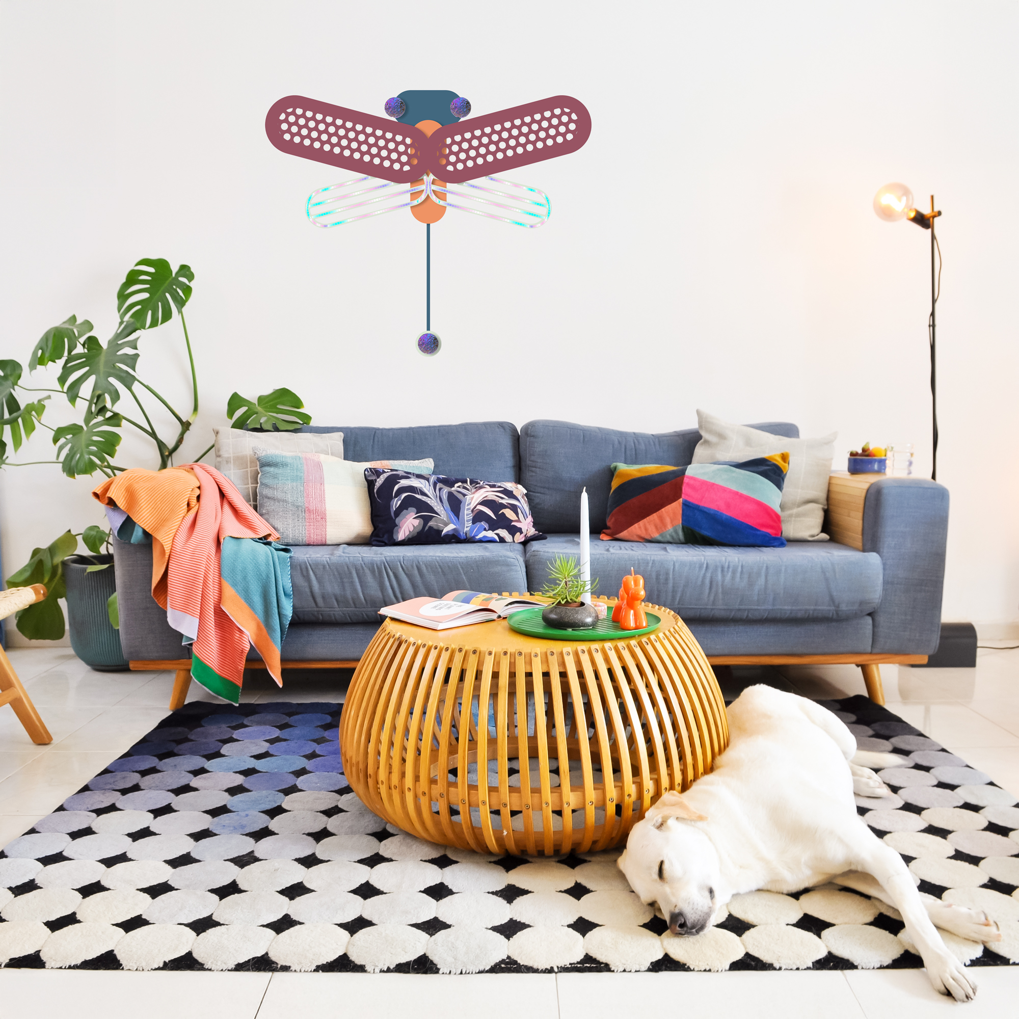 הדמיה של קישוט קיר בצורת שפירית